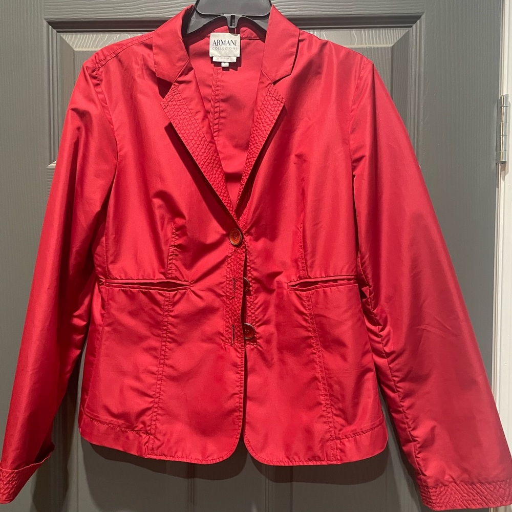Red Vintage Armani Collezioni Blazer Size 6
